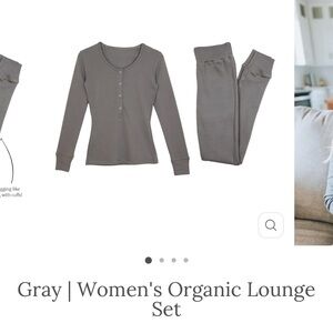 L'ovedbaby Gray Organic Lounge Set size M